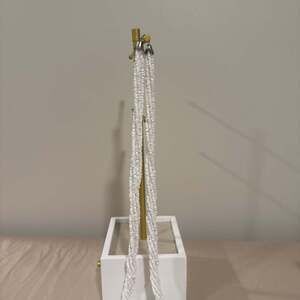 Vintage Multi-Strand White Seed Bead Necklace